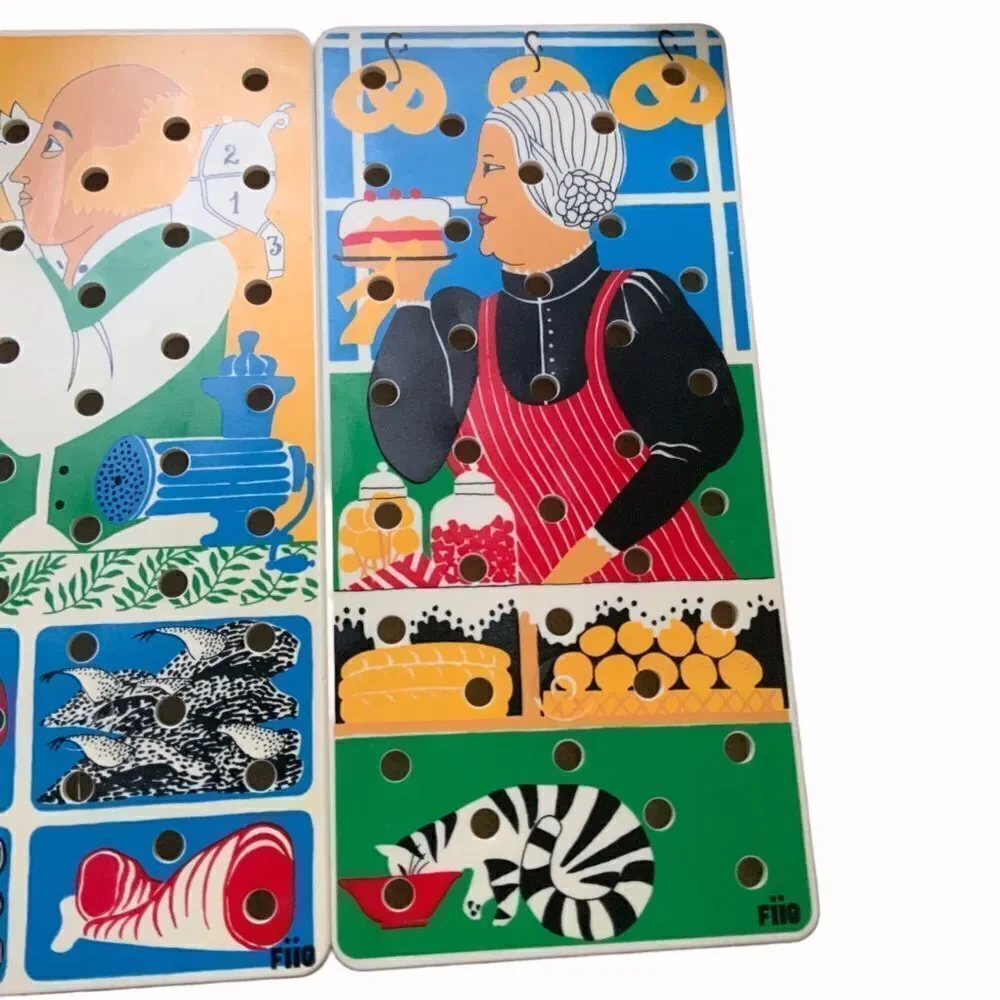 VINTAGE 1980s Swedish Color and Counting Children’s Board Game by Fiig